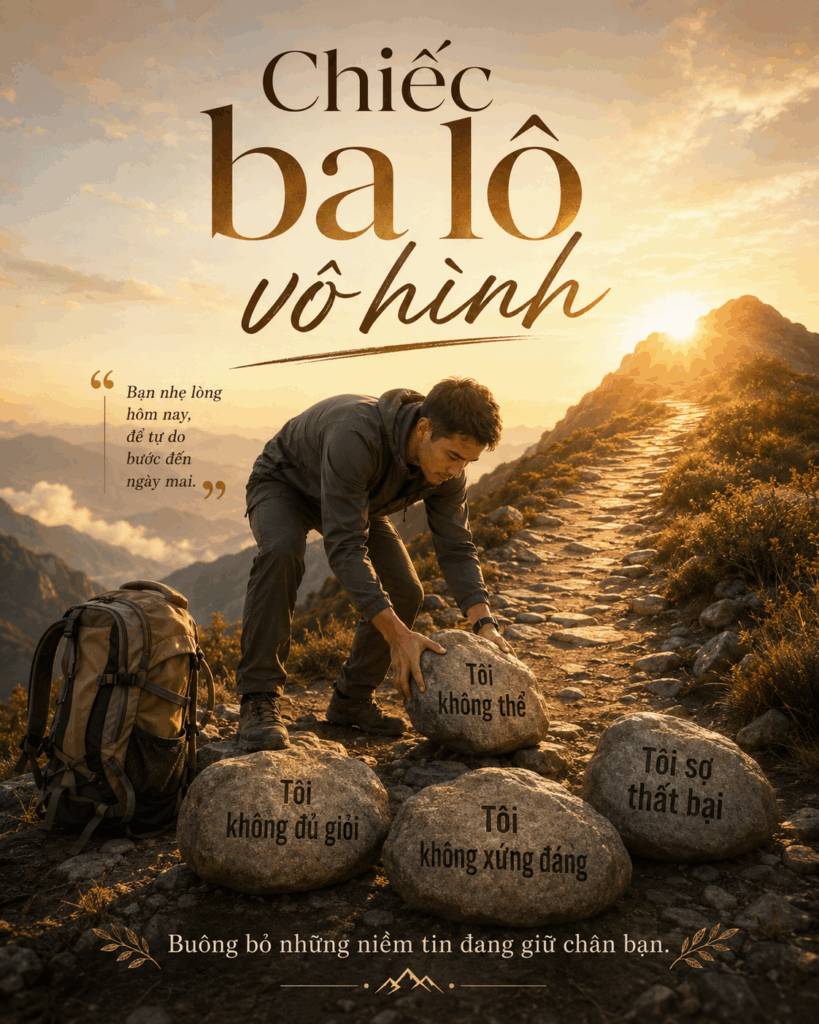 Ẩn dụ chiếc ba lô vô hình trong cách thay đổi niềm tin giới hạn